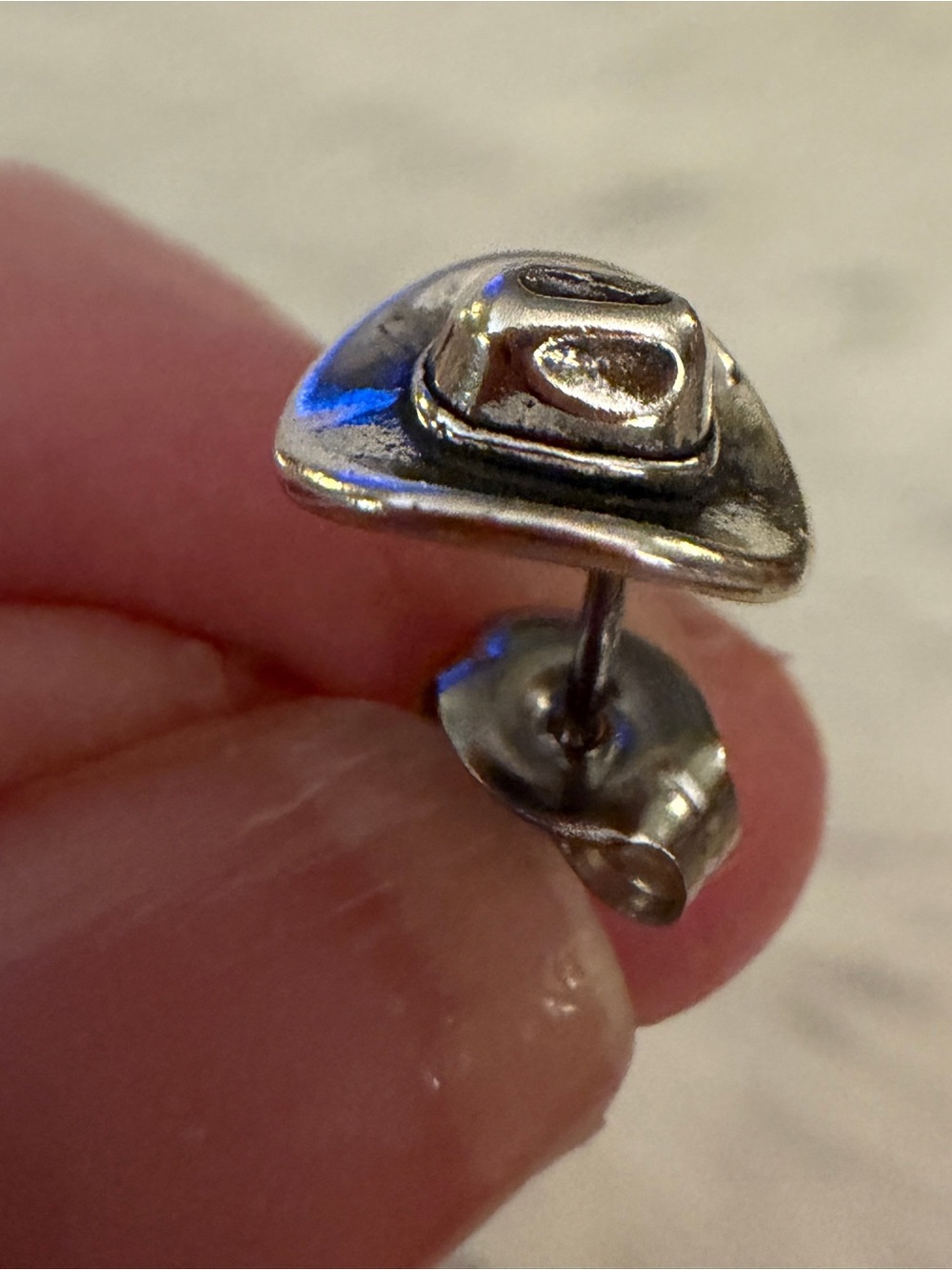 ❤️ Cowboy Cowgirl Hat Sterling Silver Western Ethnic Stud Earrings USA - Picture 10 of 14